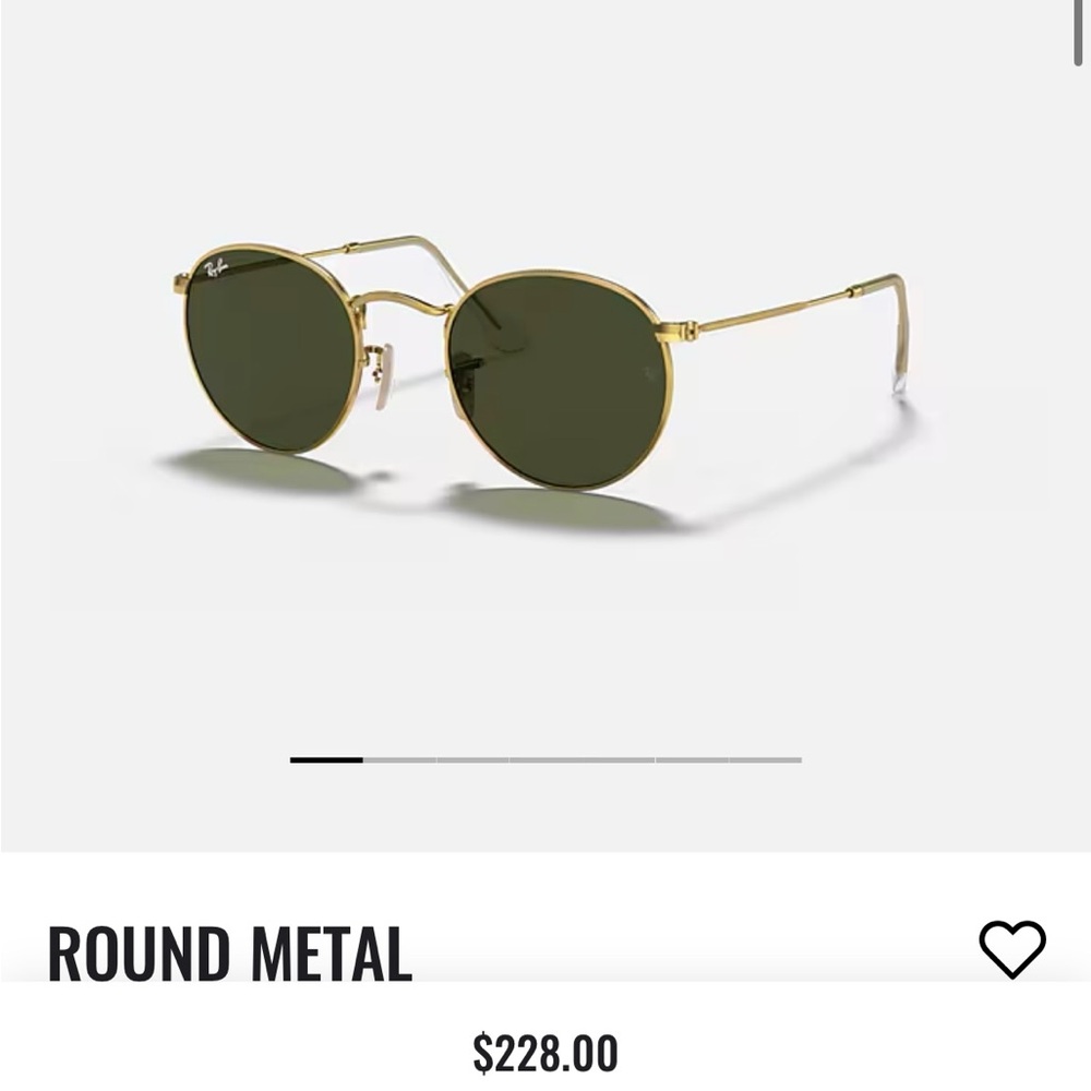 Ray-Ban Gold Frame Sunglasses with Dark Lenses